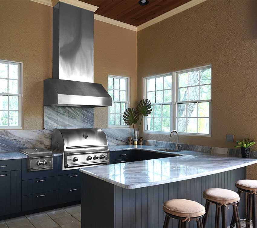 Outdoor kitchen cabinets