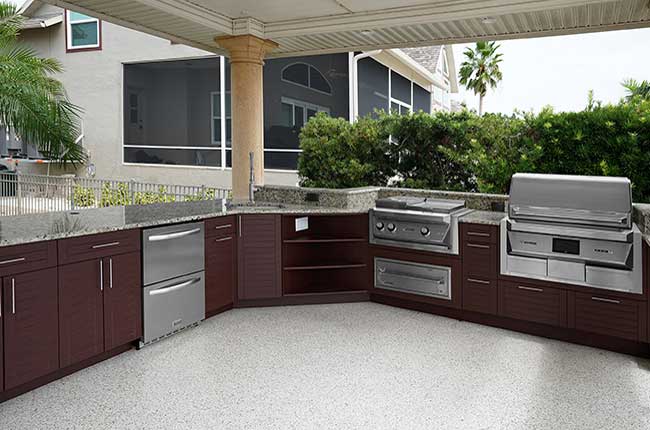 Outdoor kitchen view